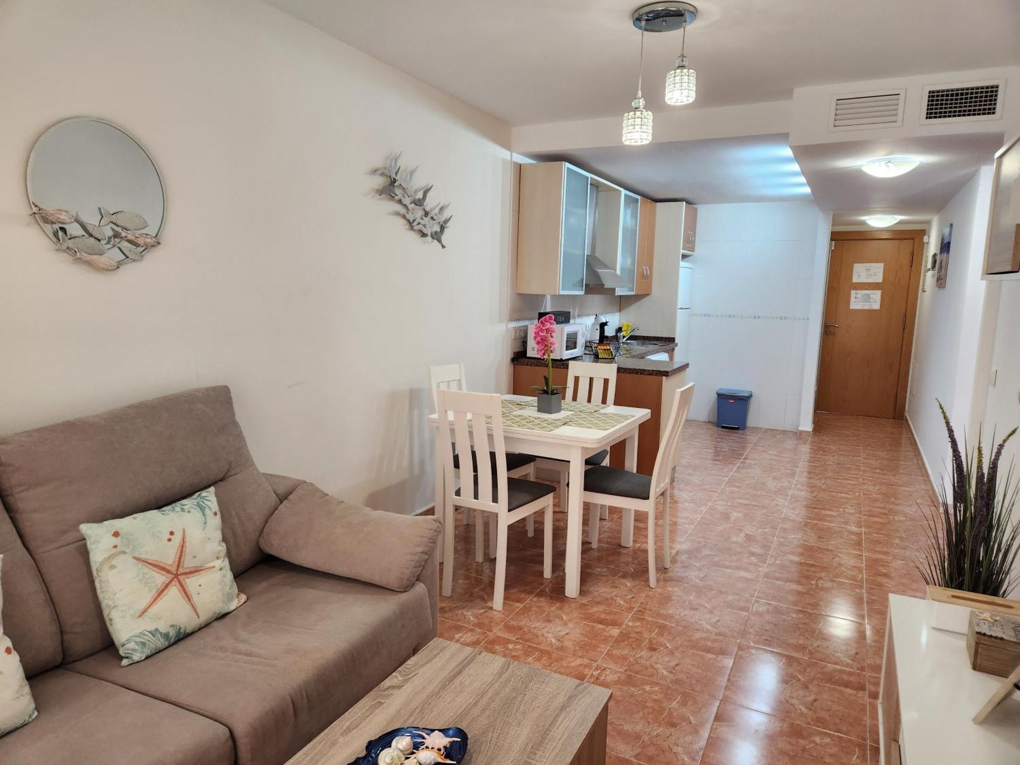 Bajo En Primera Linea De Vera-Playa Con Piscina Privada! Bagian luar foto
